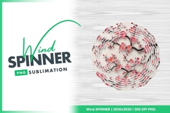 Cherry blossom pattern Round wind spinner Product Image 1