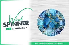 Blue and gold marble wind spinner Product Image 1