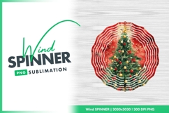 Christmas tree wind spinner round sublimation design Product Image 1