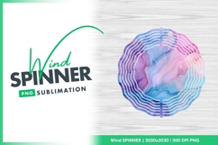Abstract wind spinner round design for sublimation Product Image 1