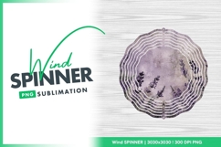 Floral wind spinner round sublimation design Product Image 1