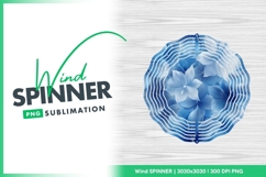 Floral wind spinner round sublimation design Product Image 1