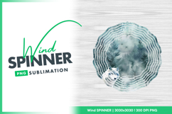 Winter wolf in frozen forest landscape scene wind spinner Product Image 1