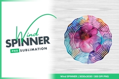 Colorful floral wind spinner round png sublimation Product Image 1
