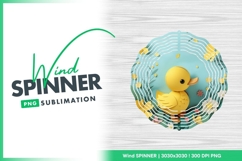 Cute duck wind spinner round sublimation design Product Image 1
