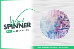Floral wind spinner round sublimation design Product Image 1
