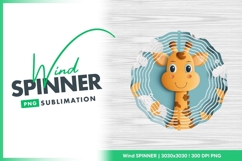 Giraffe wind spinner cute round design Product Image 1