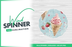 Strawberry ice cream wind spinner round design Product Image 1