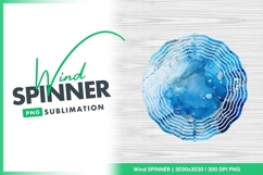 Wind spinner round abstract blue design Product Image 1