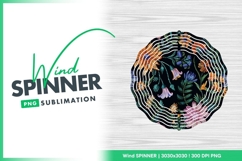 Floral design wind spinner round sublimation Product Image 1