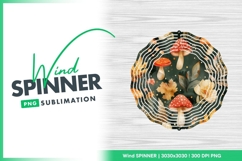 Mushroom autumn leaves wind spinner Product Image 1
