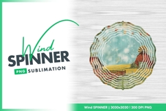 Wind spinner round farm sublimation design Product Image 1