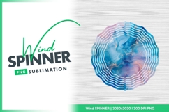 Wind spinner round sublimation abstract ink design Product Image 1