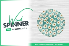 Daisy flower wind spinner round design Product Image 1