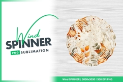 Autumn floral wind spinner round png sublimation Product Image 1