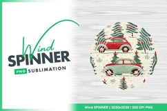 Christmas cars and trees Wind spinner Product Image 1