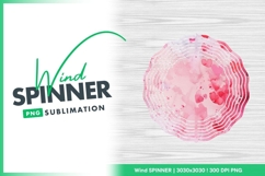 Wind spinner round pink watercolor sublimation design Product Image 1