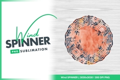 Wind Spinner Round Png Floral Design Product Image 1