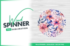 Floral Wind Spinner Round Png Design Product Image 1