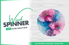Wind Spinner Round Png Floral Design Product Image 1
