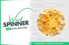 Yellow Wind Spinner Round Png Design Product Image 1