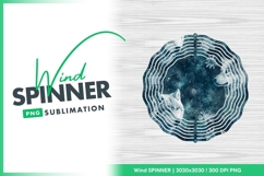 Wolf pattern with snowflakes wind spinner round png Product Image 1