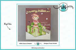 Christmas Elf Printable Digi Stamp PNG, Cute Christmas Elf Product Image 10