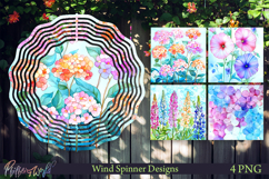 Floral Wind Spinners | Watercolor Flowers | Bright Product Image 1