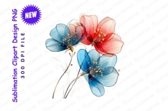 Elegant Floral Design With Translucent Petals In Clipart Product Image 1