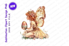 Beautiful Easter Fairy Holding Decorated Egg In Clipart Product Image 1