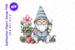 Gnome with smoothie clipart png Product Image 1