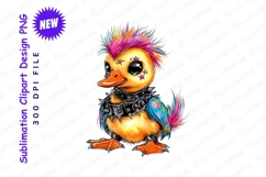 Punk rocker duck clipart png illustration Product Image 1