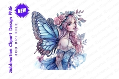Beautiful watercolor fairy clipart png image Product Image 1
