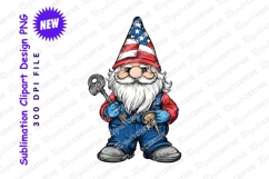 Patriotic gnome with keys clipart png Product Image 1