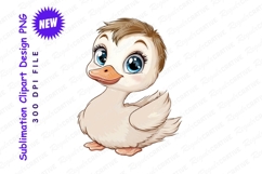 Cute cartoon duckling clipart png Product Image 1