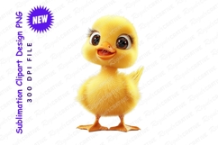 Adorable yellow duckling cartoon clipart png Product Image 1