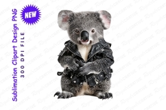 Koala in leather jacket clipart png Product Image 1