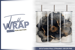Tropical floral border with hibiscus and leaves tumbler png Product Image 1