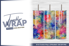 Watercolor floral background design tumbler png Product Image 1