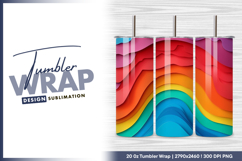 Abstract colorful layers background tumbler png Product Image 1