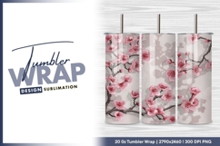 Elegant cherry blossoms on twigs tumbler png Product Image 1
