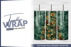 Elegant christmas tree with gold and red ornaments tumbler Product Image 1