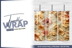 Dried flowers on wrinkled paper background tumbler png Product Image 1