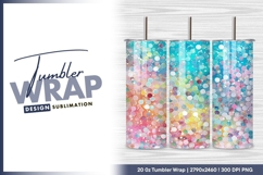 Colorful circle confetti celebration tumbler png Product Image 1