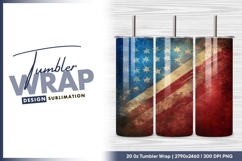 Distressed american flag patriotic background tumbler Product Image 1