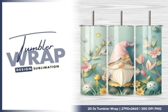Easter gnome with flowers and eggs tumbler png Product Image 1