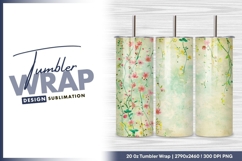 Vintage floral background with tumbler png Product Image 1