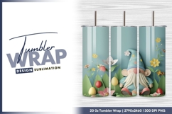 Cute easter gnome with flowers and eggs tumbler png Product Image 1