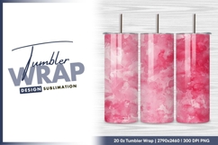 Pink watercolor texture delicate wash effect tumbler png Product Image 1