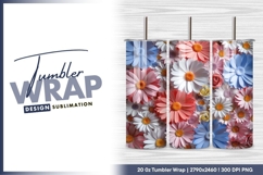 Colorful Paper Flowers Arrangement with tumbler png Product Image 1